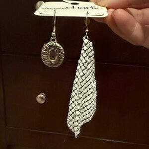 Charming Charlie Silver Mesh Earrings